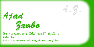 ajad zambo business card